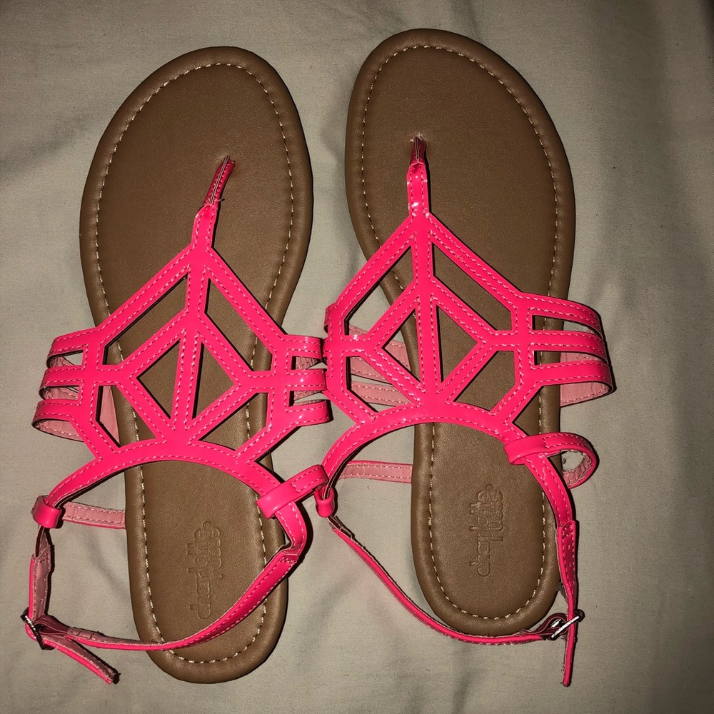 Bright pink Charlotte Russe sandals